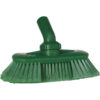 Vikan Washing Brush with Angle adjustment, waterfed, 9.4", Soft/Split - Green