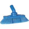 Vikan Washing Brush with Angle adjustment, waterfed, 9.4", Soft/Split - Blue