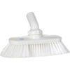 Vikan Washing Brush with Angle adjustment, waterfed, 9.4", Soft/Split - White