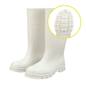 PVC White Tuff Steel Toe Boot